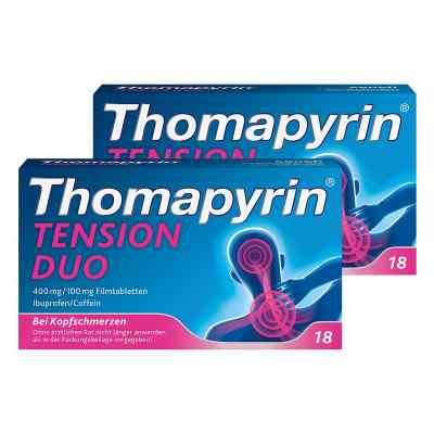 Thomapyrin TENSION DUO 400mg/100mg przy bólach głowy, opakowanie