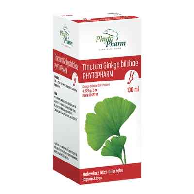 Tinctura Ginko Bilobae Phytopharm płyn doustny 100 ml od PHYTOPHARM KLĘKA S.A. PZN 08301103