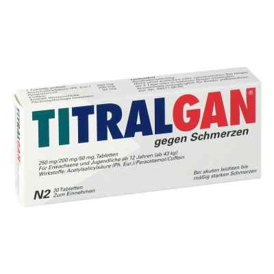 Titralgan Tabletten gegen Schmerzen 20 szt. od BERLIN-CHEMIE AG PZN 02653278