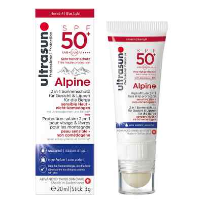 Ultrasun Alpine Creme Spf 50+ 2in1 Gesicht+lippen 20 ml od Ultrasun AG PZN 17574343