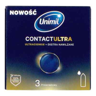 Unimil Contact Ultra Prezerwatywy ekstra nawilżane ultracienkie