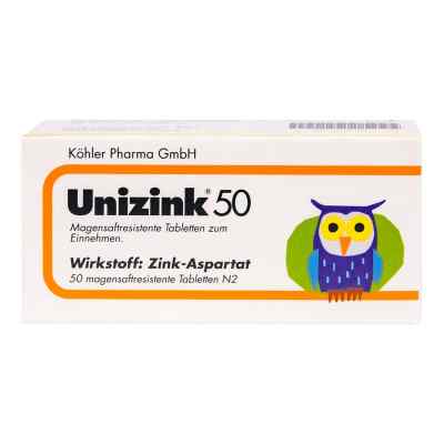 Unizink 50 Tabl. magensaftr. 50 szt. od Köhler Pharma GmbH PZN 03441621