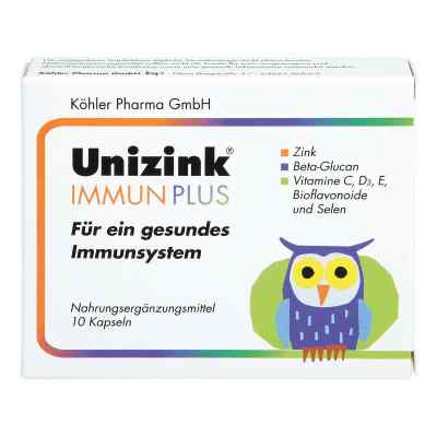 Unizink Immun Plus kapsułki 1X10 szt. od Köhler Pharma GmbH PZN 05489187