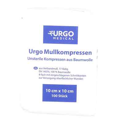 Urgo Mullkompressen 10x10cm unsteril 100 szt. od Urgo GmbH PZN 06187927