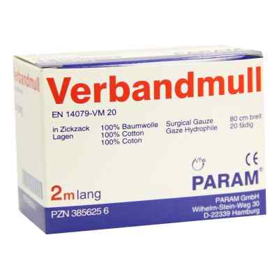 Verbandmull 2 m Lagen 1 op. od Param GmbH PZN 03856256