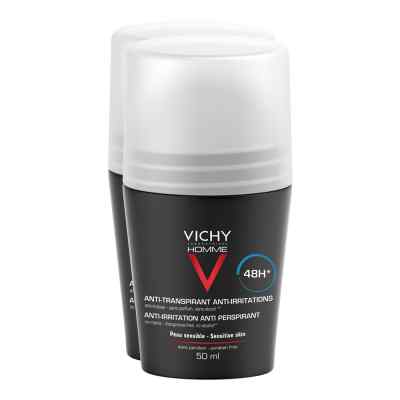 Vichy Homme Deo Roll on dezodorant do skóry wrażliwej 2X50 ml od L'Oreal Deutschland GmbH PZN 08441910