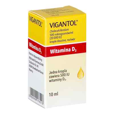 Vigantol witamina D3 w kroplach 10 ml od MERCK KGAA PZN 08301266