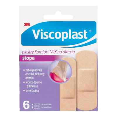 VISCOPLAST STOPA Plastry Komfort Mix na otarcia