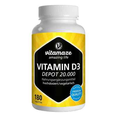 Vispura Vitamin D3 Depot 20.000 tabletki 180 szt. od Vitamaze GmbH PZN 13815270