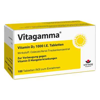 Vitagamma Vitamin D3 1000 I.e.tabletten 100 szt. od Wörwag Pharma GmbH & Co. KG PZN 01486045