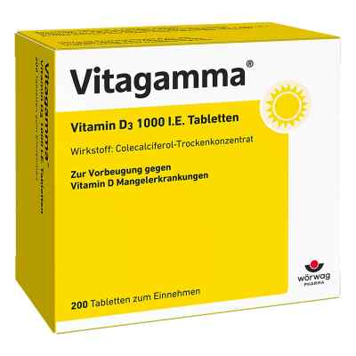 Vitagamma witamina D3 1.000 I.e. tabletki 200 szt. od Wörwag Pharma GmbH & Co. KG PZN 10751049
