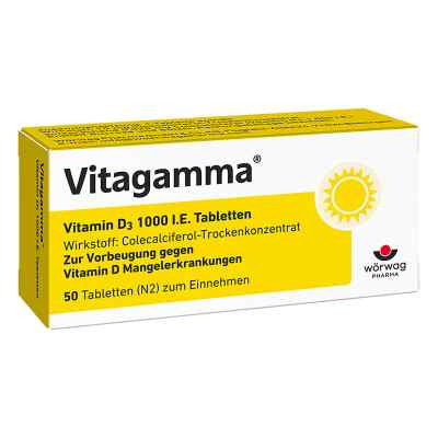 Vitagamma witamina D3 1000 I.e. tabletki 50 szt. od Wörwag Pharma GmbH & Co. KG PZN 01486039