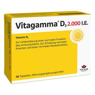 Vitagamma witamina D3 2.000 I.e. tabletki 50 szt. od Wörwag Pharma GmbH & Co. KG PZN 10751061