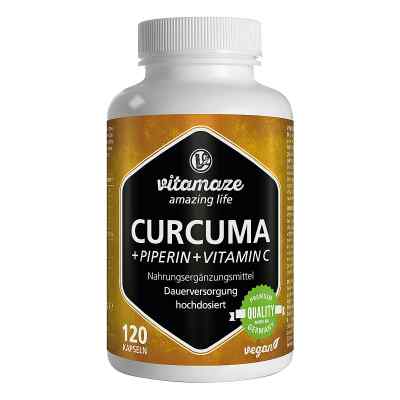 Vitamaze Curcuma+piperin+vitamin C Kapseln 120 szt. od Vitamaze GmbH PZN 12580511