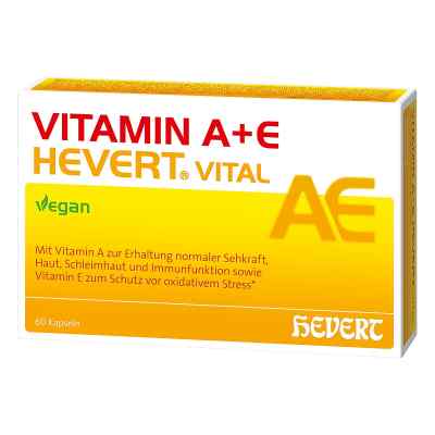 Vitamin A+e Hevert Vital Kapseln 60 szt. od Hevert-Arzneimittel GmbH & Co. K PZN 18219756