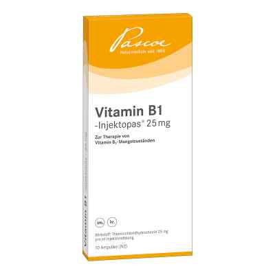 Vitamin B1 Injektopas 25 mg roztwór do zastrzyków 10X1 ml od Pascoe pharmazeutische Präparate PZN 03262404
