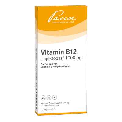 Vitamin B12 Injektopas 1000 [my]g, roztwór do wykonywania zastrz 10X1 ml od Pascoe pharmazeutische Präparate GmbH PZN 03262634