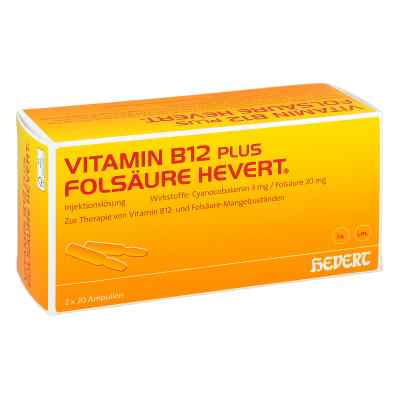 Vitamin B12 plus Folsäure Hevert 2 ml ampułki 2X20 szt. od Hevert Arzneimittel GmbH & Co. K PZN 02840425