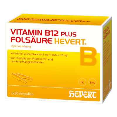 Vitamin B12 plus Folsäure Hevert 2 ml ampułki 2X20 szt. od Hevert-Arzneimittel GmbH & Co. K PZN 02840425