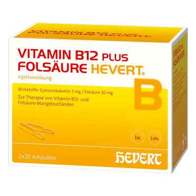 Vitamin B12 plus Folsäure Hevert 2 ml ampułki