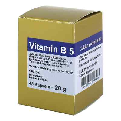 Vitamin B5 Kapseln 45 szt. od FBK-Pharma GmbH PZN 13724053