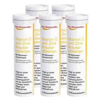 Vitamin C und Zink Brausetabletten von apo-discounter 5x15 szt. od PZN 08101502