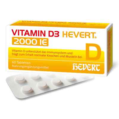 Vitamin D3 Hevert 2.000 I.e. Tabletten 60 szt. od Hevert Arzneimittel GmbH & Co. K PZN 11116697