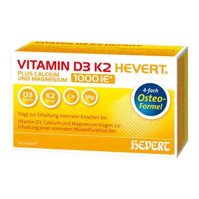Vitamin D3 K2 Hevert Plus Ca Mg 1.000 I.e./2 Kapsel (n)  120 szt. od Hevert-Arzneimittel GmbH & Co. K PZN 17206734