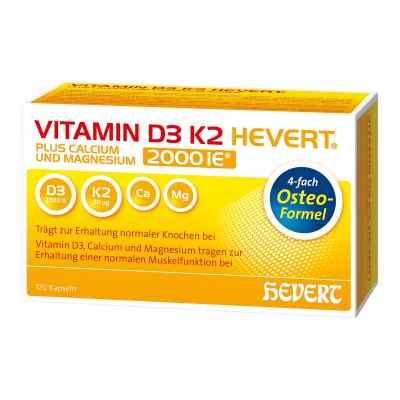 Vitamin D3 K2 Hevert Plus Ca Mg 2.000 I.e./2 Kapsel (n)  120 szt. od Hevert Arzneimittel GmbH & Co. K PZN 17206740