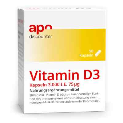 Vitamin D3 Kapseln 3.000 I.e. 75 Μg 90 szt. od apo.com Group GmbH PZN 18369680
