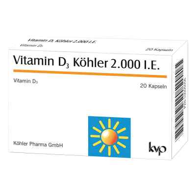 Vitamin D3 Köhler 2.000 Ie Kapseln 20 szt. od Köhler Pharma GmbH PZN 10005056