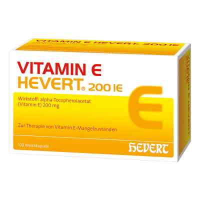 Vitamin E Hevert 200 I.e. Weichkapseln 100 szt. od Hevert Arzneimittel GmbH & Co. K PZN 15865390