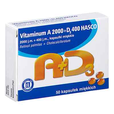 Vitaminum A 2000 + D3 400 Hasco kapsułki miękkie 50  od  PZN 08304762