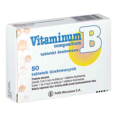 Vitaminum B Compositum Polfa Warszawa tabletki drażowane 50  od WARSZAWSKIE ZAKŁ.FARM. POLFA S.A PZN 08301730