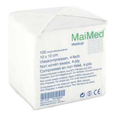 Vlieskompressen 10x10cm unsteril 100 szt. od MaiMed GmbH -Bereich Vertrieb- PZN 08889421