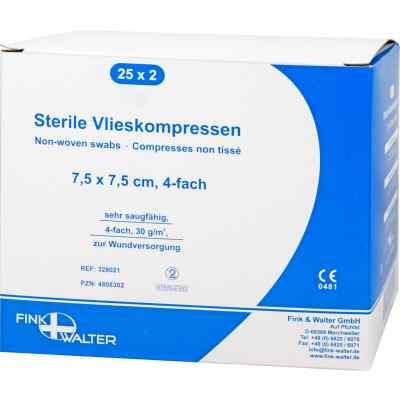 Vlieskompressen 7,5x7,5 cm steril 4fach