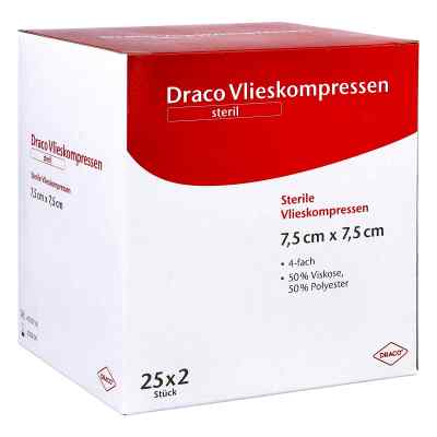 Vliesstoff-kompressen 7,5x7,5 cm steril 4fach