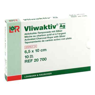 Vliwaktiv Ag Aktivkohle Tampon.m.silber 6,5x10 cm