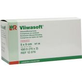 Vliwasoft Vlieskompressen 5x5 cm steril 4l. 150 szt. od Lohmann & Rauscher GmbH & Co.KG PZN 06325565