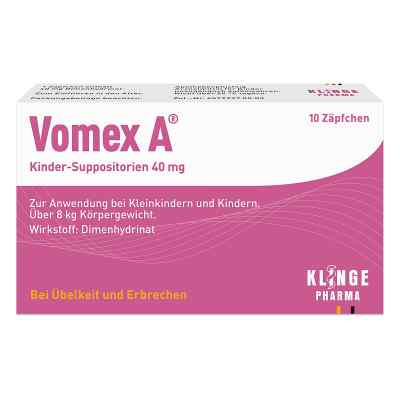 Vomex A 40 mg czopki 10 szt. od Klinge Pharma GmbH PZN 01116526