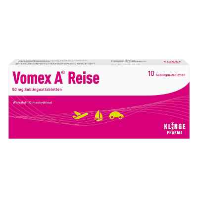 Vomex A Reise 50 mg Sublingualtabletten 10 szt. od Klinge Pharma GmbH PZN 12557966