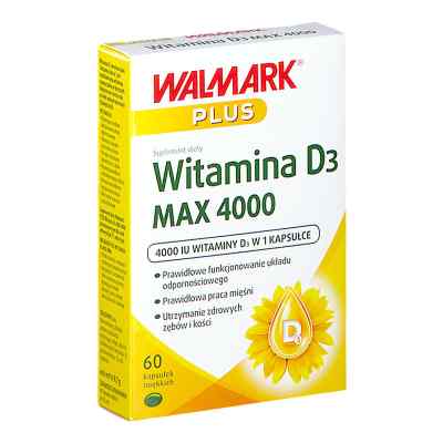 Walmark Plus Witamina D3 MAX 4000 kapsułki 60  od MASTER PHARM S.A. PZN 08303262