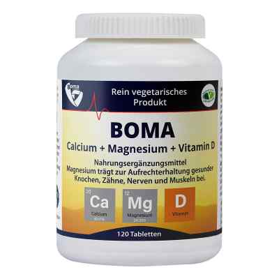 Wapń, Magnez, witamina D3 tabletki 120 szt. od BOMA Lecithin GmbH PZN 03934594