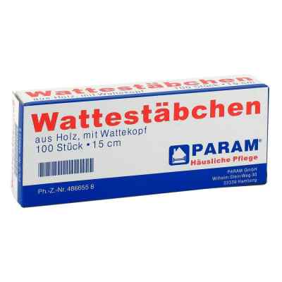 Wattestab mit Wattekopf 15 cm 100 szt. od Param GmbH PZN 04866558