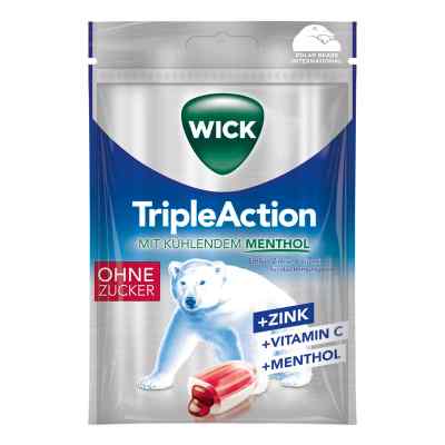Wick Tripleaction Menthol & Cassis ohne Zucker  Bon. 72 g od Dallmann's Pharma Candy GmbH PZN 13650461