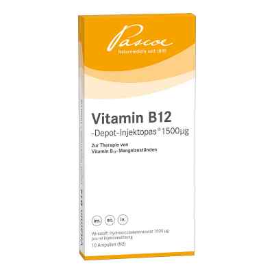 Witamina B12-Depot injektopas ampułki 1500 μg 10X1 ml od Pascoe pharmazeutische Präparate GmbH PZN 07568672