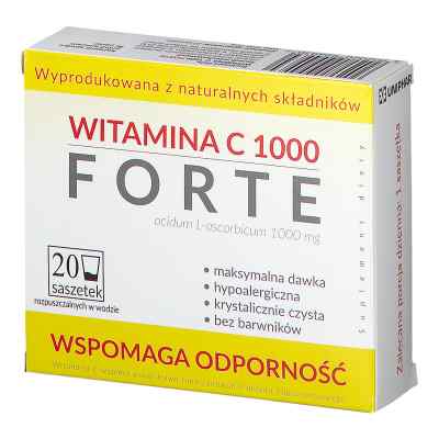 Witamina C 1000 Forte saszetki 20  od UNIPHAR SP Z O.O. PZN 08300981