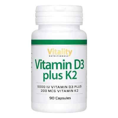 Witamina D3 5000 I.E. Plus K2 200 mg Kapsułki 90 szt. od Vision Healthcare B.V. PZN 18053451