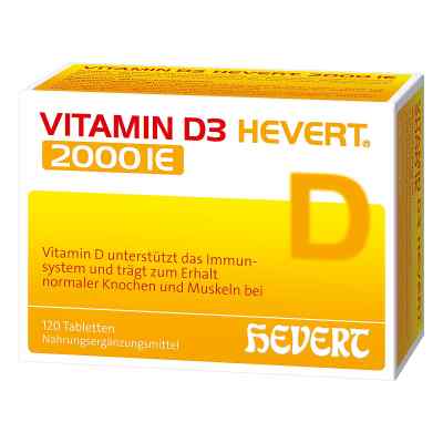 Witamina D3 Hevert 2.000 I.e. tabletki 120 szt. od Hevert-Arzneimittel GmbH & Co. KG PZN 11295441
