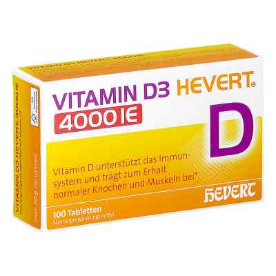 Witamina D3 Hevert 4000 I.E. tabletki 100 szt. od Hevert-Arzneimittel GmbH & Co. KG PZN 19903331